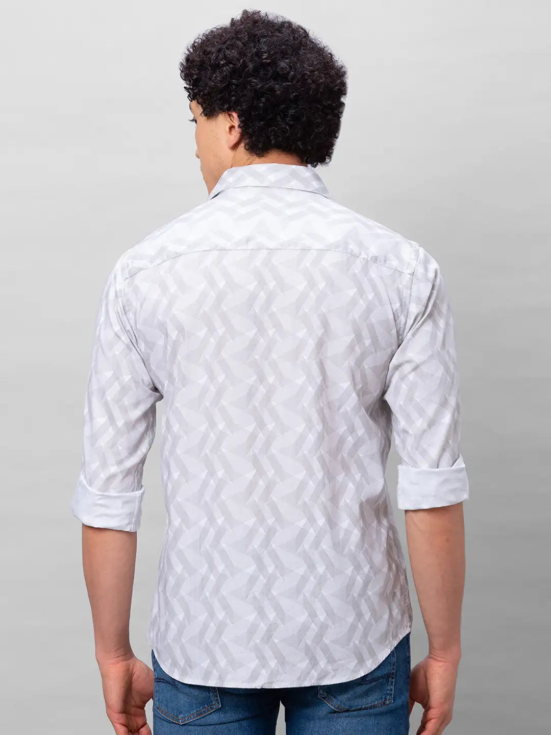 Park Avenue Men White Solid Slim Fit Cotton Shirts
