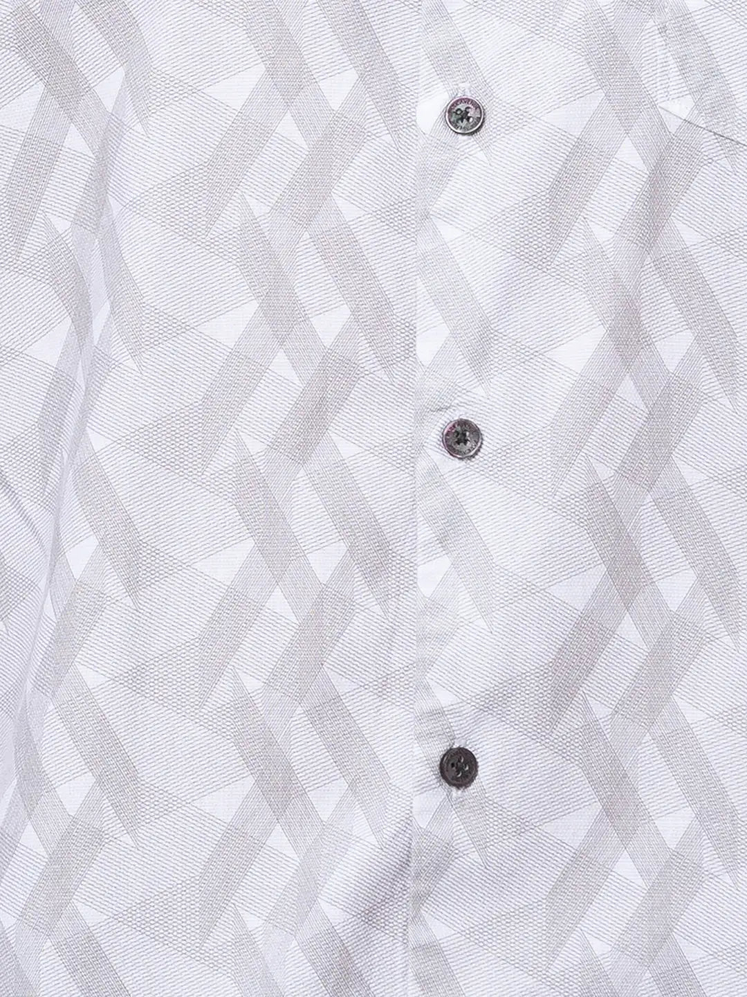 Park Avenue Men White Solid Slim Fit Cotton Shirts
