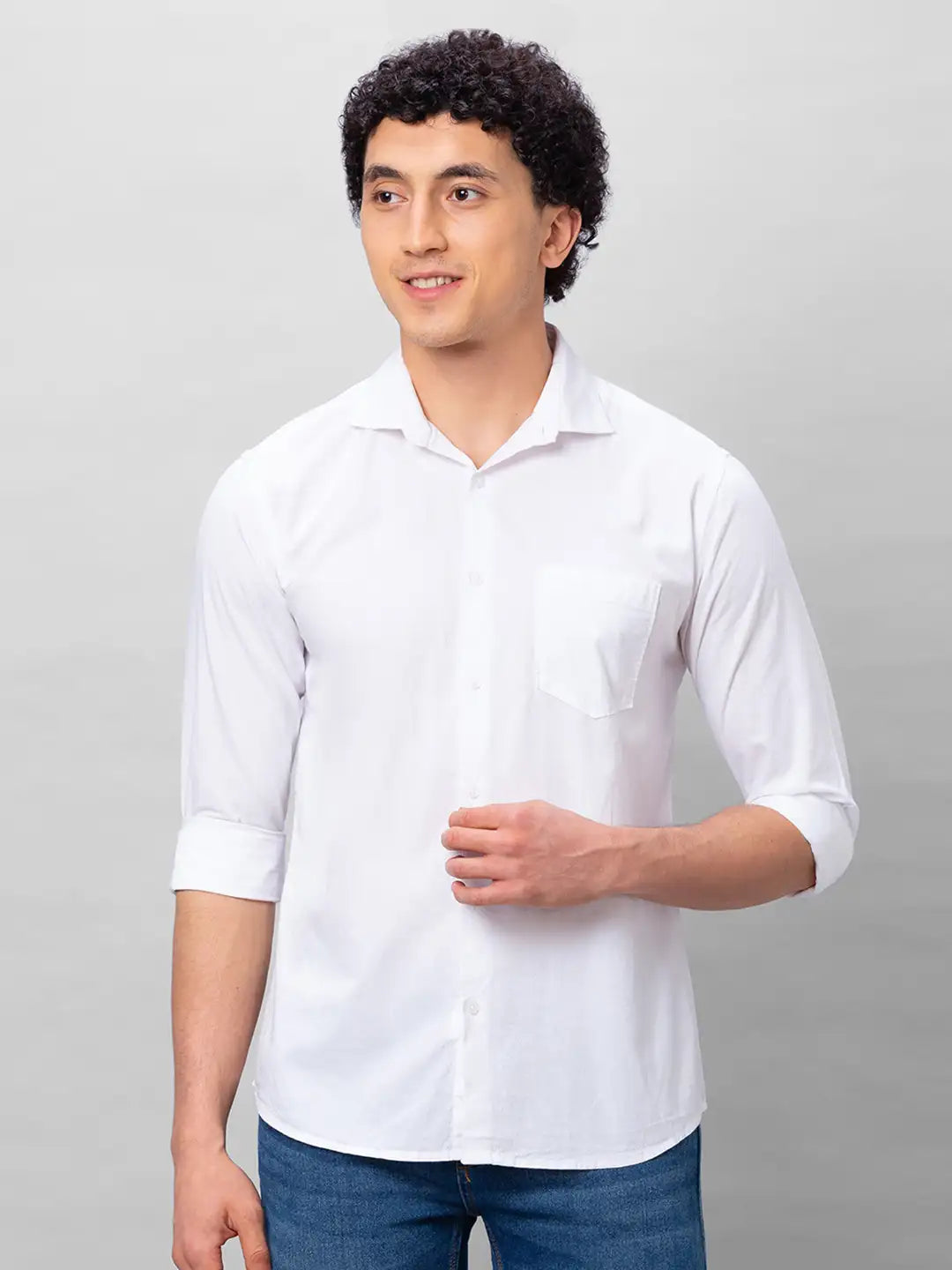 Park Avenue Men Blue Print Slim Fit Cotton Shirts