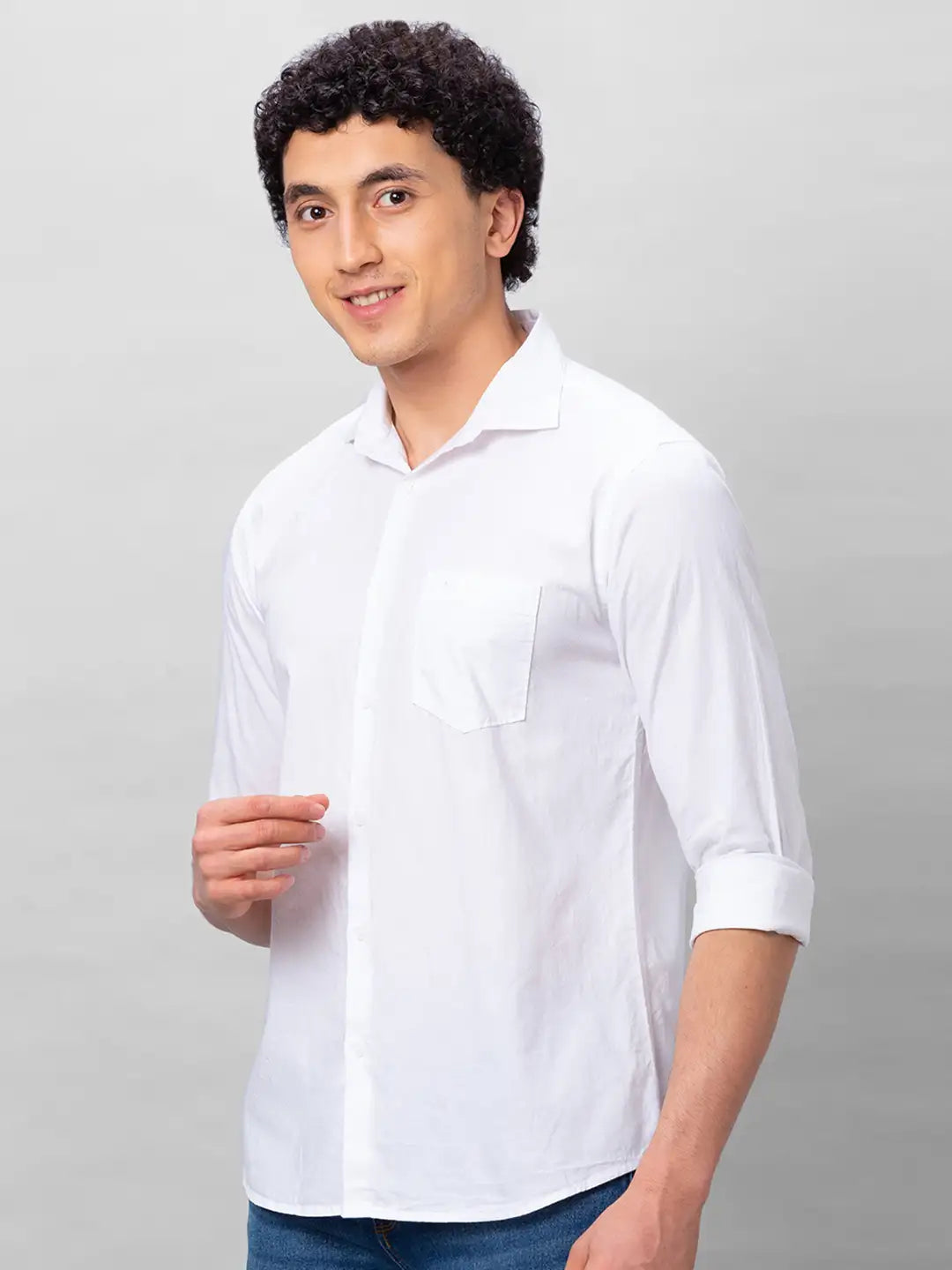 Park Avenue Men Blue Print Slim Fit Cotton Shirts
