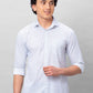 Park Avenue Men Blue Solid Slim Fit Cotton Shirts