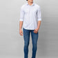 Park Avenue Men Blue Solid Slim Fit Cotton Shirts