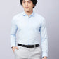 Park Avenue Men Blue Solid Slim Fit Cotton Shirts