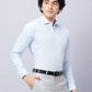 Park Avenue Men Blue Solid Slim Fit Cotton Shirts
