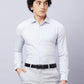 Park Avenue Men Grey Solid Slim Fit Cotton Shirts