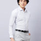 Park Avenue Men Grey Solid Slim Fit Cotton Shirts