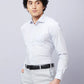 Park Avenue Men Grey Solid Slim Fit Cotton Shirts