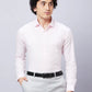 Park Avenue Men White Solid Slim Fit Cotton Shirts