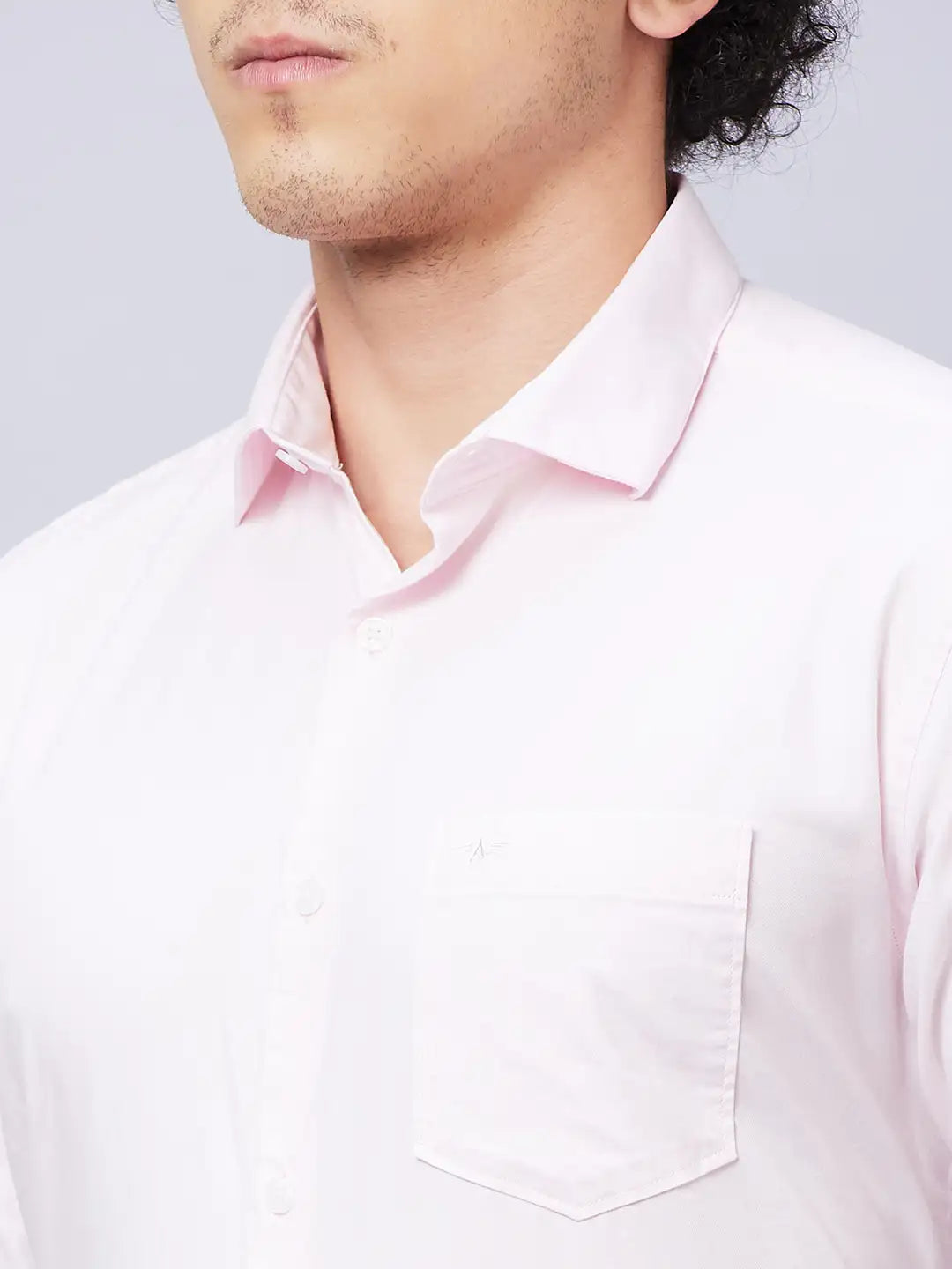 Park Avenue Men White Solid Slim Fit Cotton Shirts