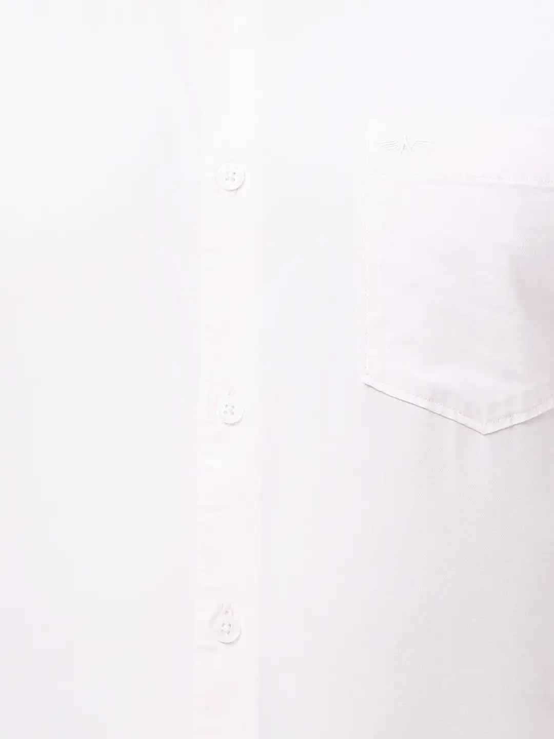 Park Avenue Men White Solid Slim Fit Cotton Shirts