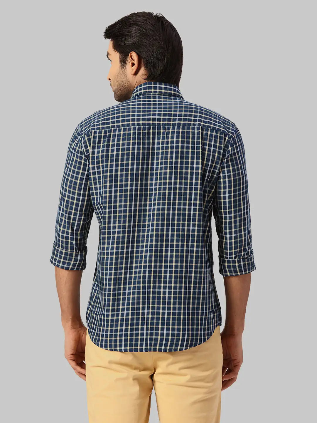 Park Avenue Slim Fit Checkered Dark Maroon Shirt