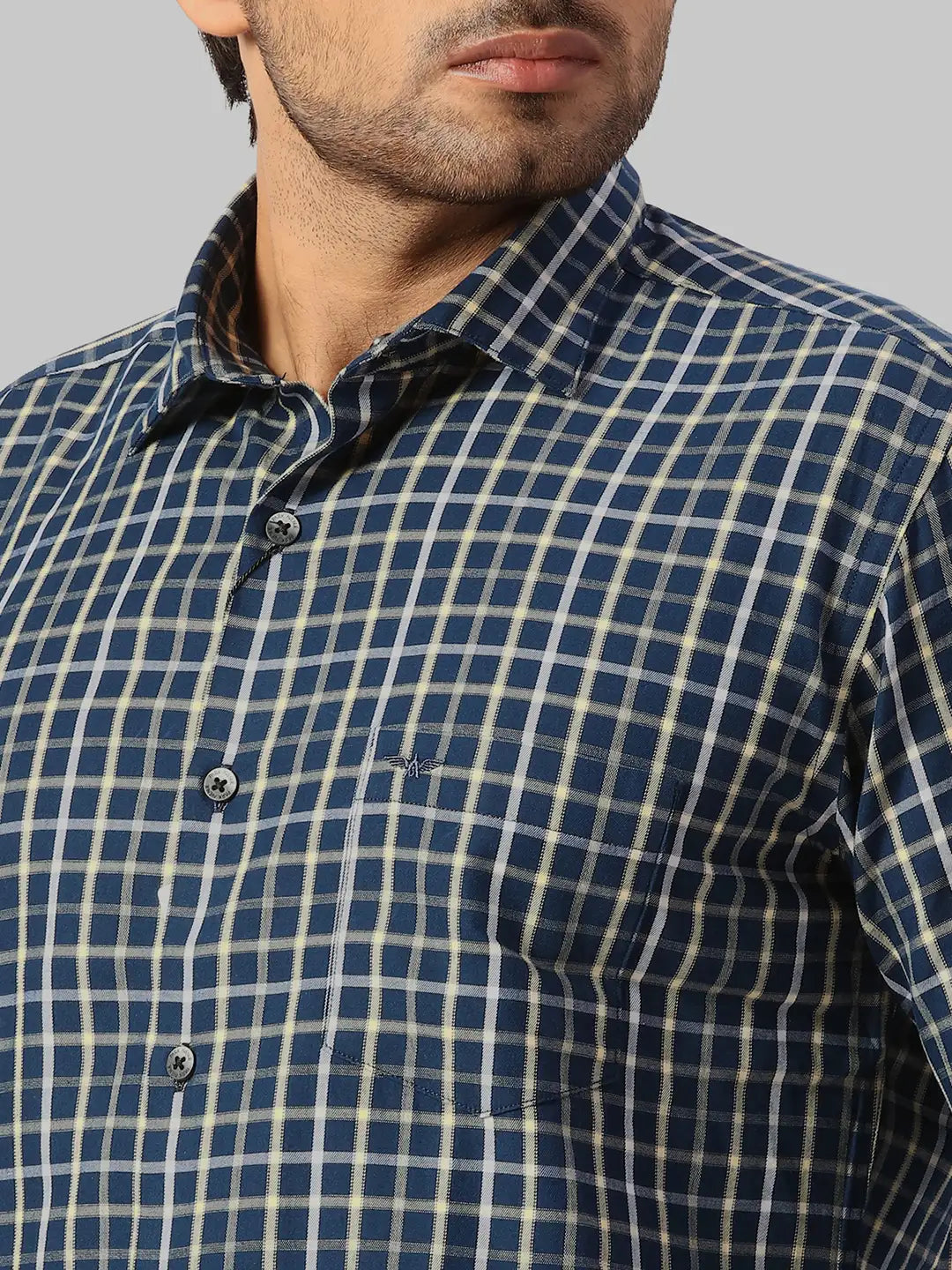 Park Avenue Slim Fit Checkered Dark Maroon Shirt