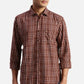 Park Avenue Slim Fit Checkered Dark Blue Shirt