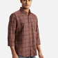 Park Avenue Slim Fit Checkered Dark Blue Shirt