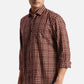 Park Avenue Slim Fit Checkered Dark Blue Shirt