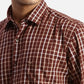 Park Avenue Slim Fit Checkered Dark Blue Shirt