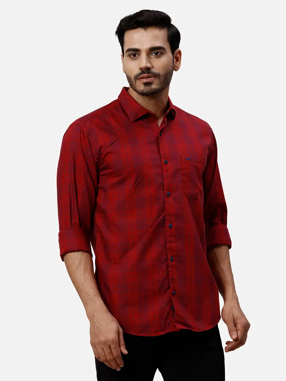 Park Avenue Slim Fit Printed Medium Grey Shirt