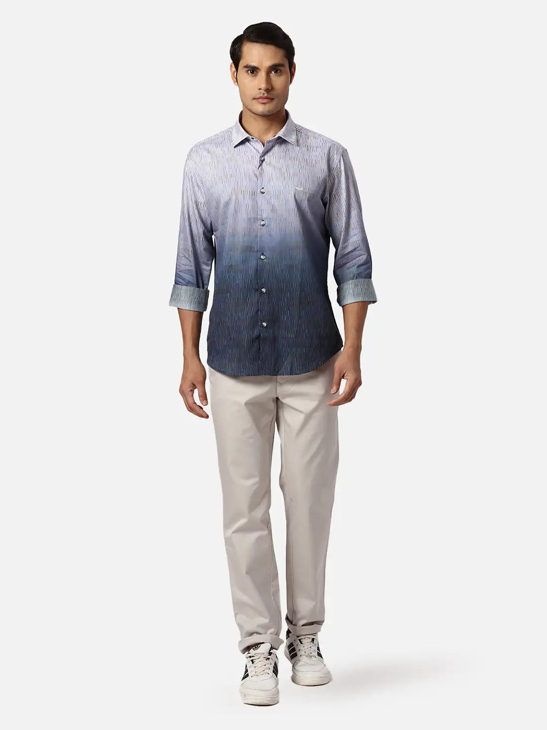 Park Avenue Slim Fit Printed White Shirt
