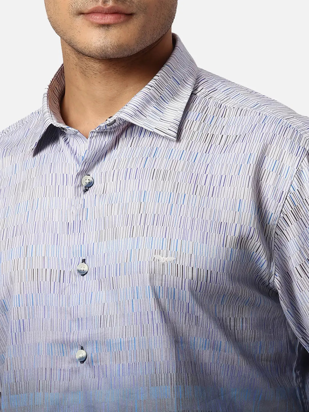 Park Avenue Slim Fit Printed White Shirt