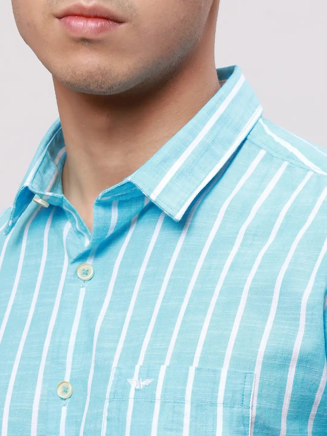 Men White Super Slim Fit Solid Cotton Blend Shirts