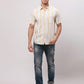 Men Green Slim Fit Stripe Cotton Shirts