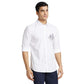 Park Avenue Men White Print Slim Fit Cotton Shirt