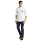 Park Avenue Men White Print Slim Fit Cotton Shirt