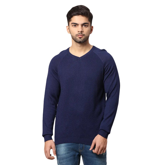 Men Regular Fit Black Sweater