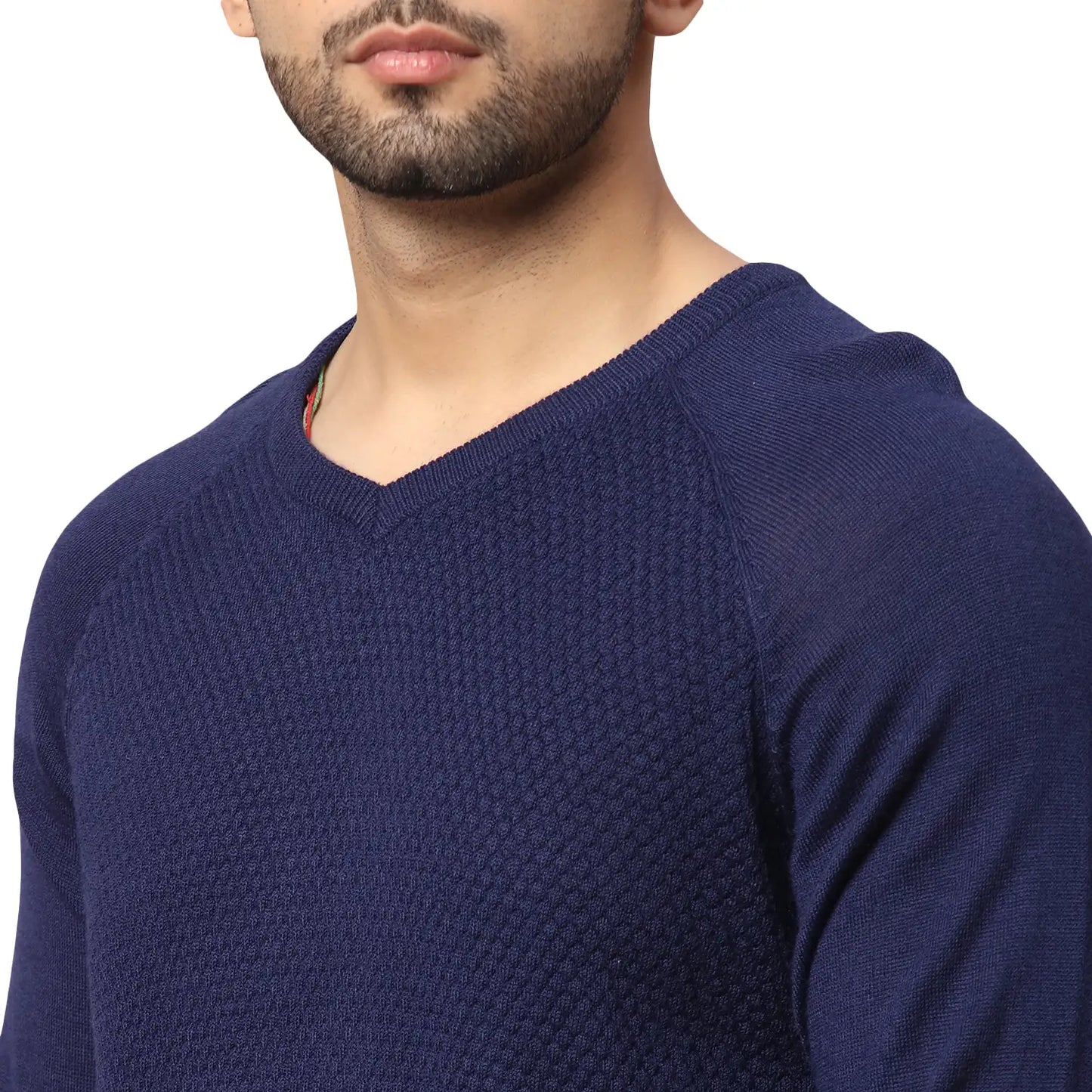Men Regular Fit Black Sweater