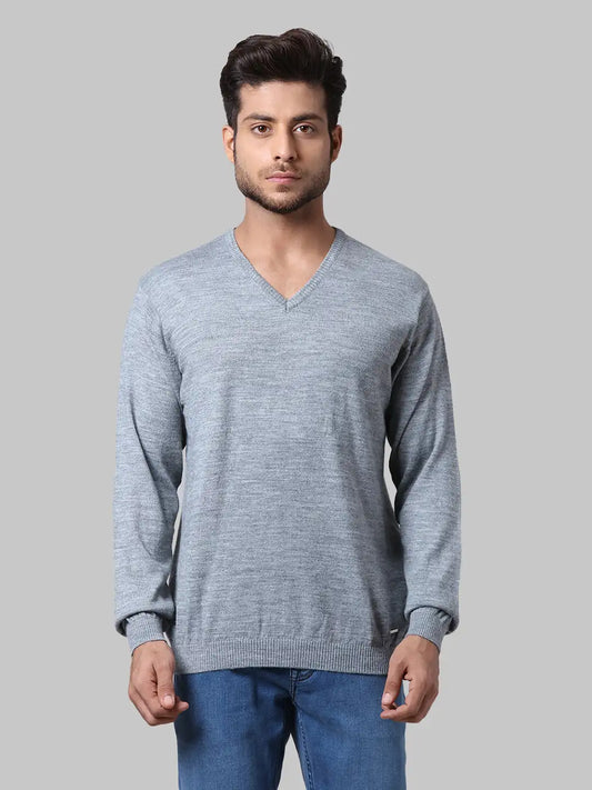 Men Regular Fit  Green Sweater