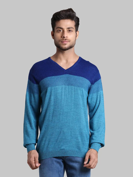 Men Regular Fit  Violet Sweater
