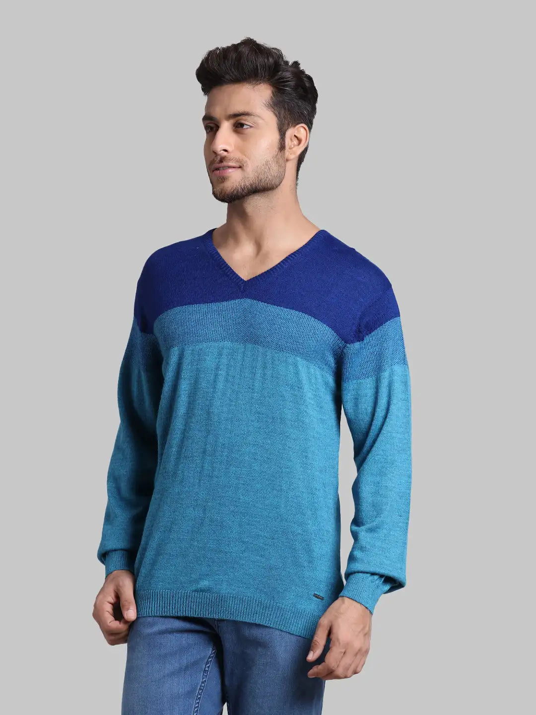 Men Regular Fit  Violet Sweater