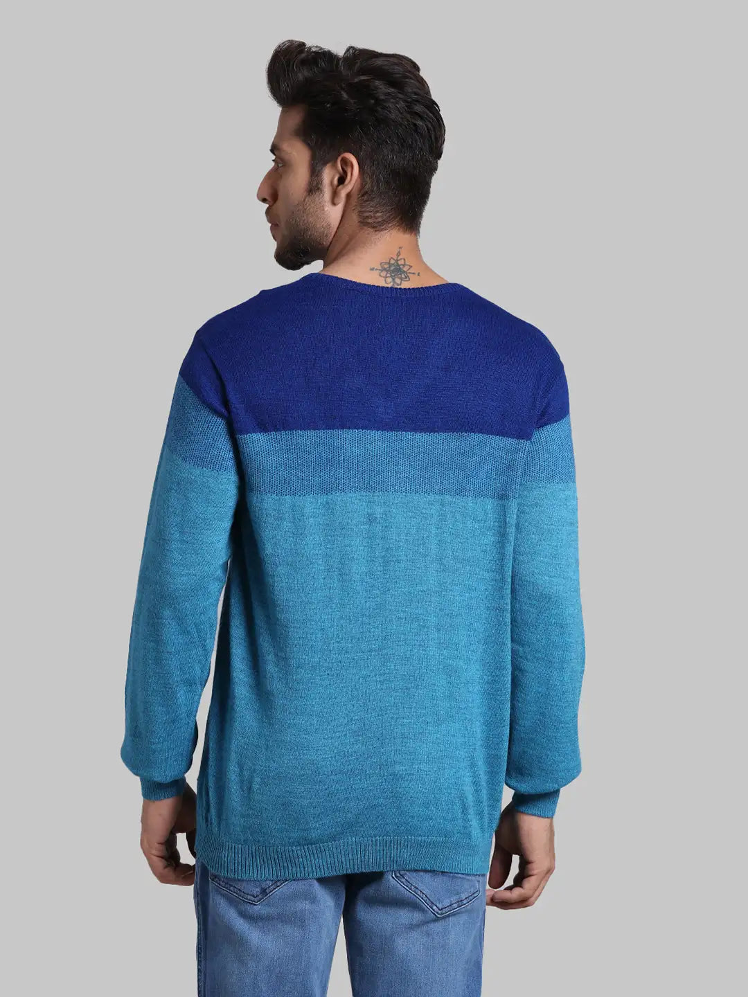 Men Regular Fit  Violet Sweater