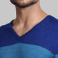Men Regular Fit  Violet Sweater