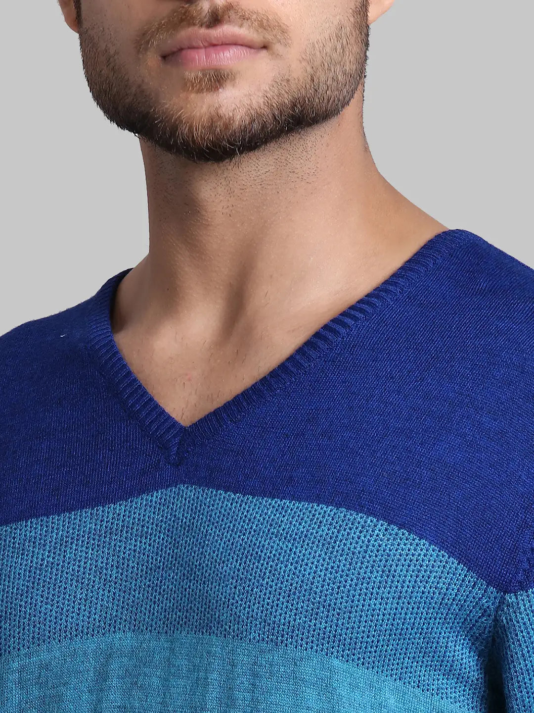 Men Regular Fit  Violet Sweater