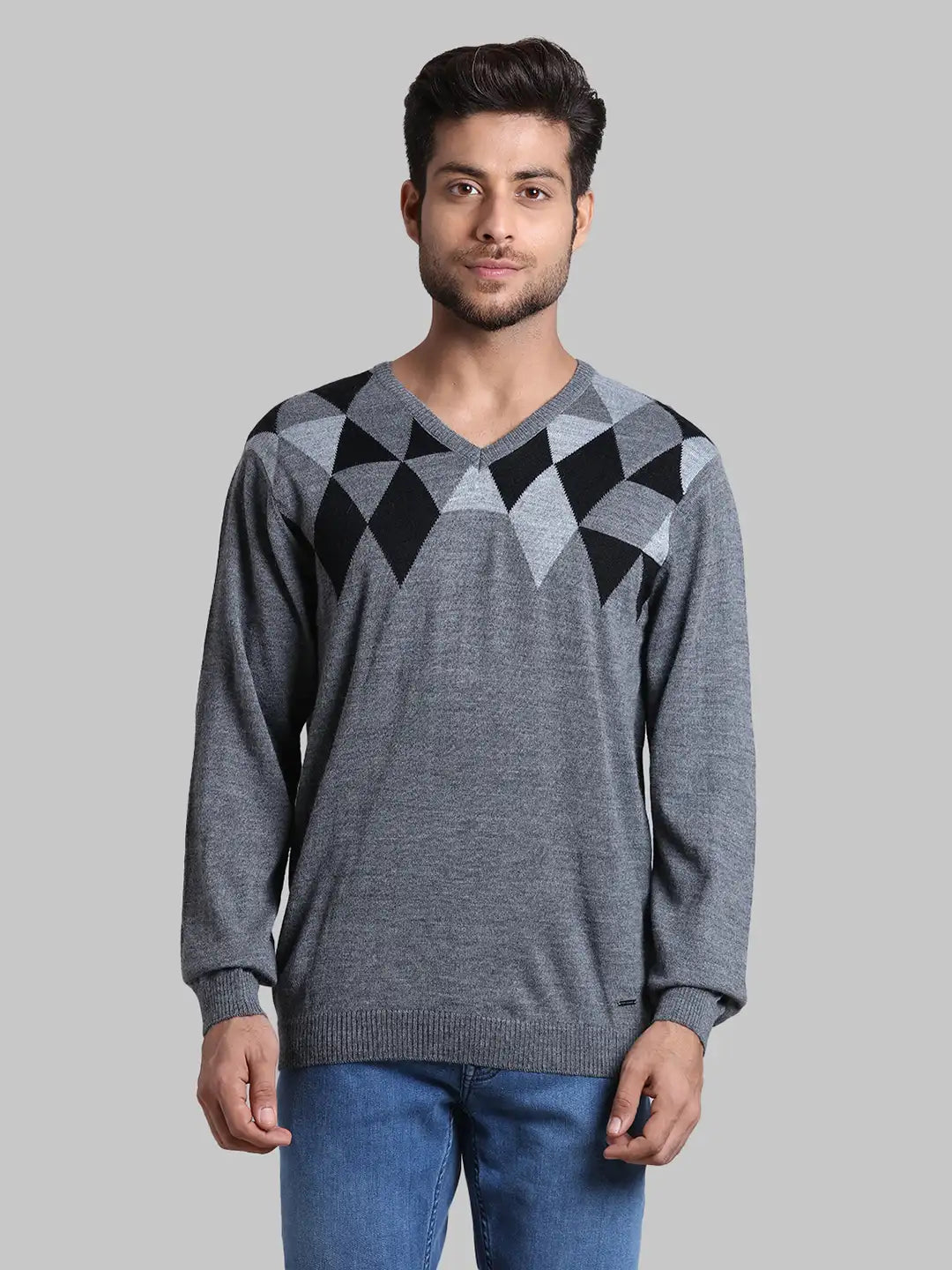 Men Regular Fit  Red Sweater