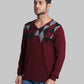 Men Regular Fit  Red Sweater