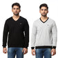 Men Regular Fit Blue Sweater