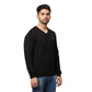 Men Regular Fit Blue Sweater