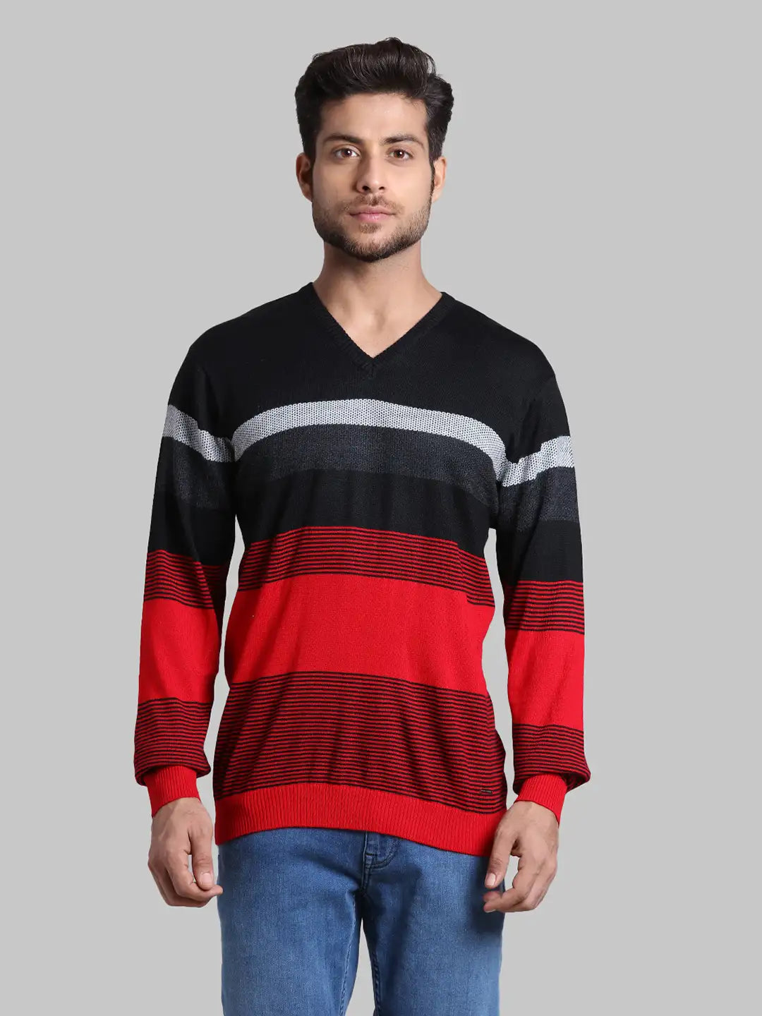 Men Regular Fit  Blue Sweater