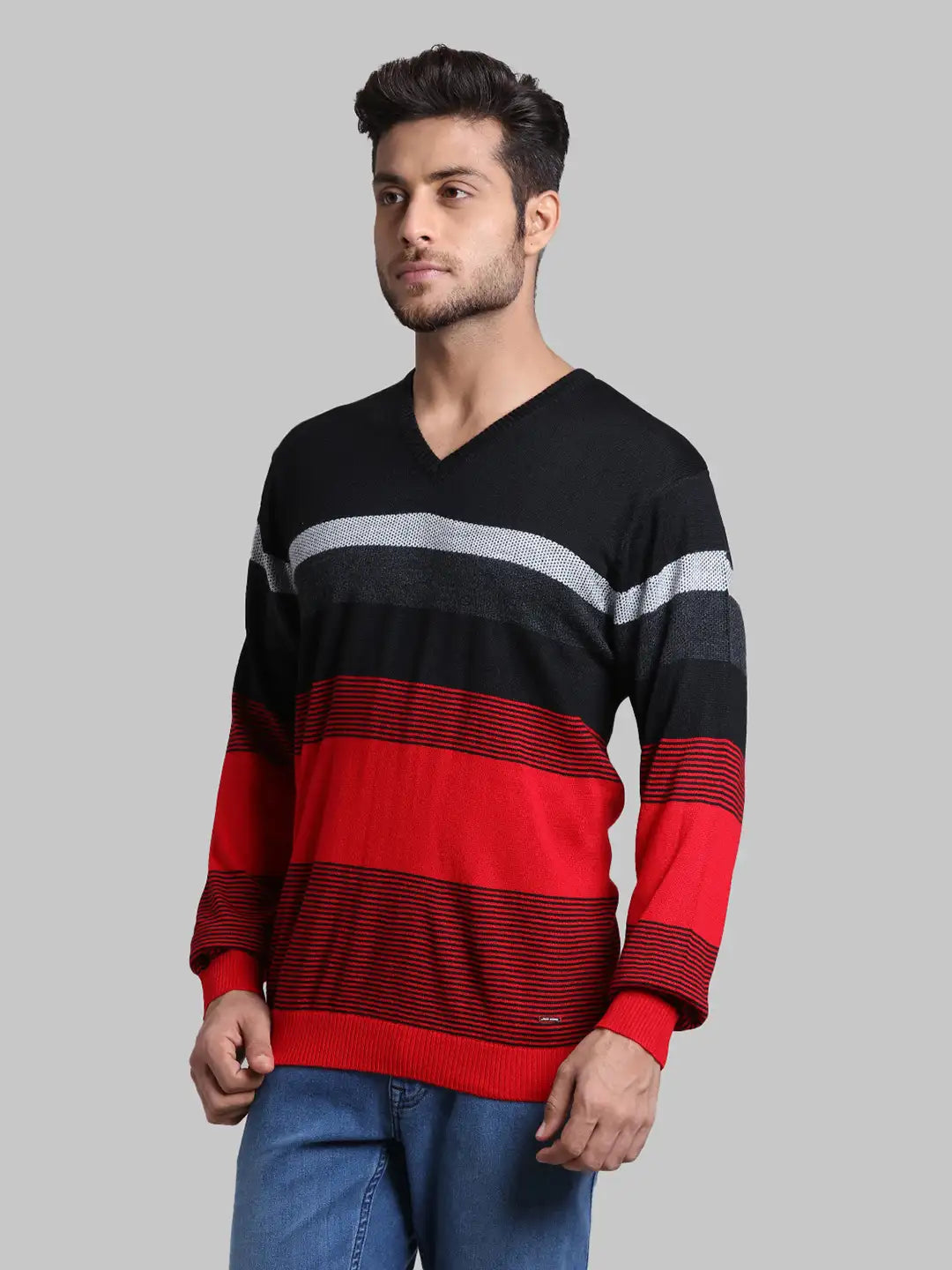 Men Regular Fit  Blue Sweater