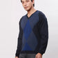Park Avenue Men Black Argyle Regular Acrylic Blend Full Sleeve Pullover