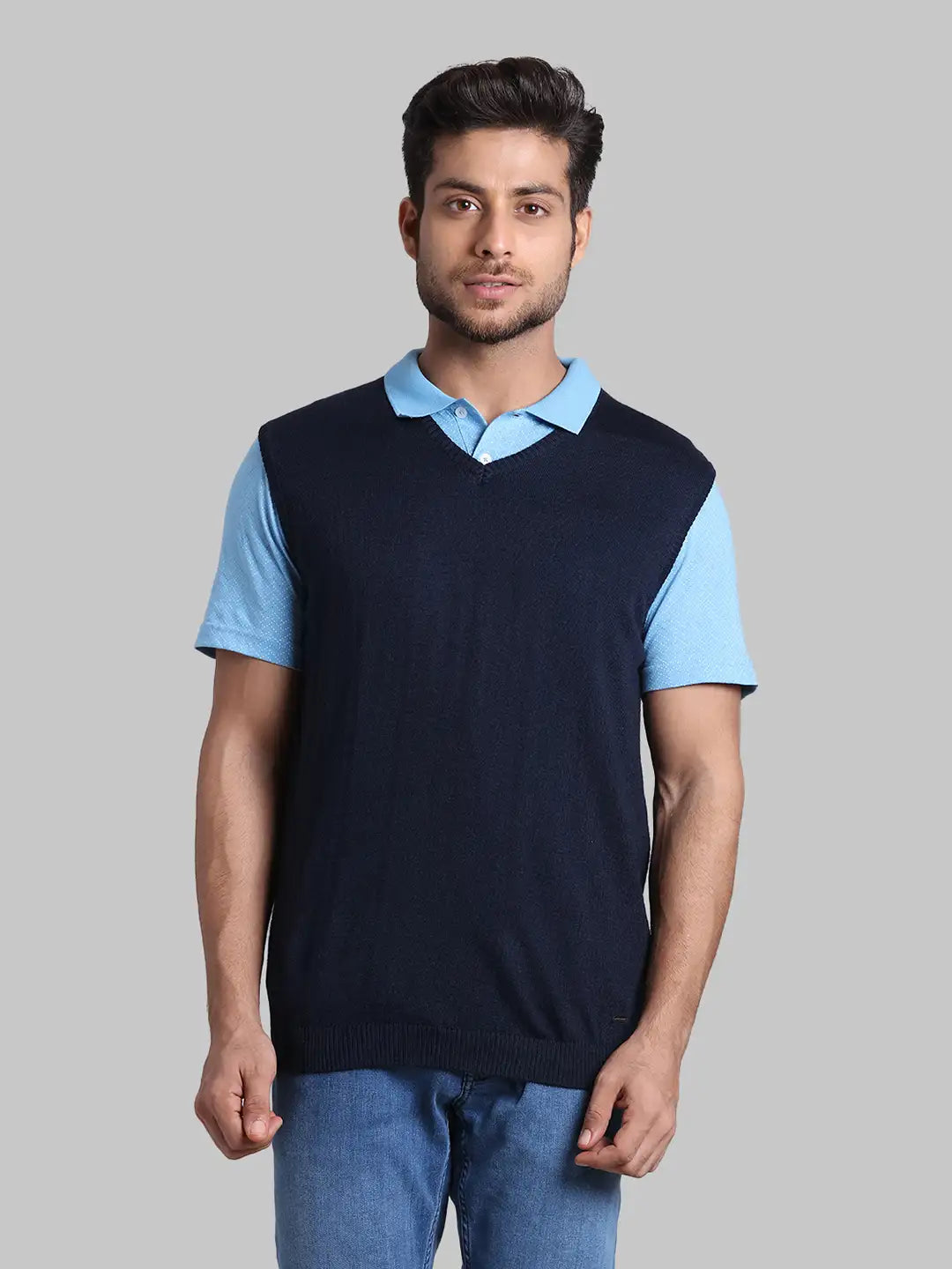 Men Regular Fit Black Sweater