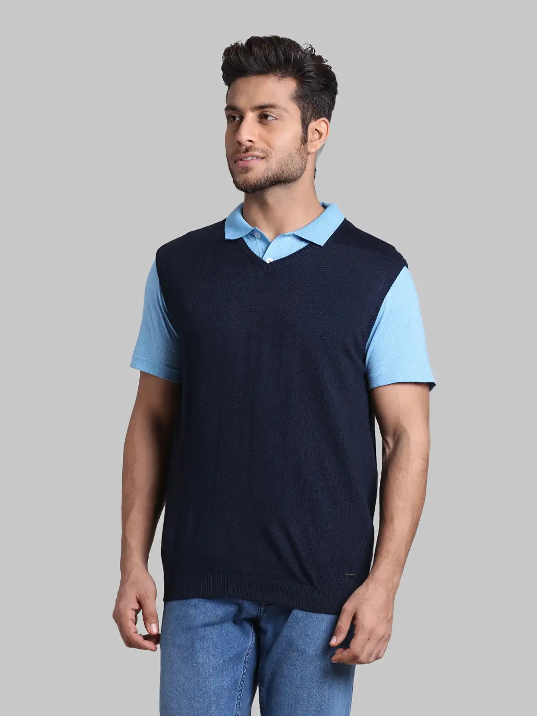 Men Regular Fit Black Sweater
