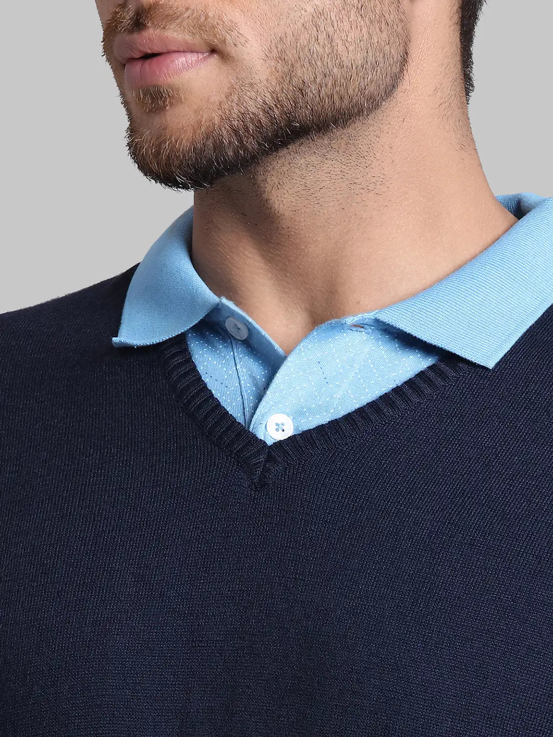 Men Regular Fit Black Sweater