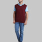 Men Regular Fit  Red Sweater