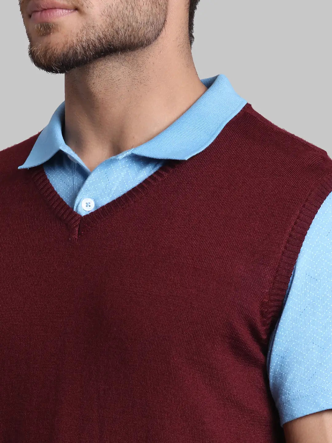 Men Regular Fit  Red Sweater