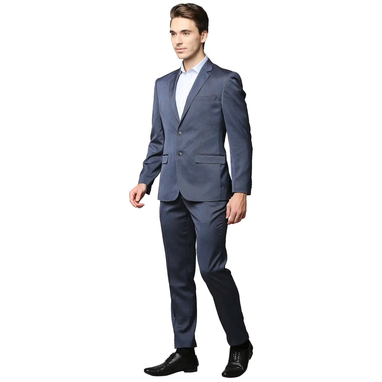 Men Super Slim Fit Medium Blue Suit