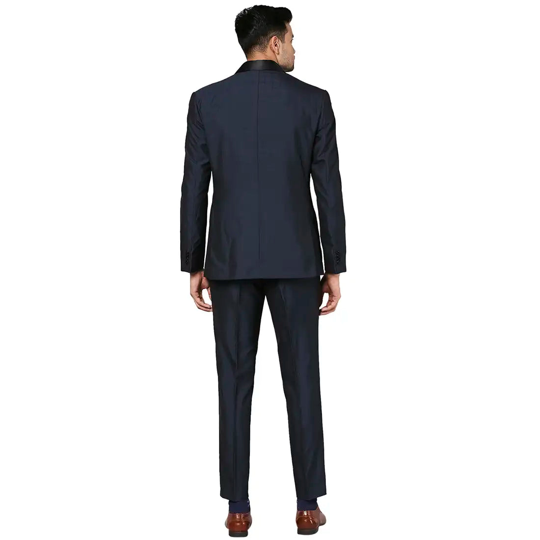 Men Super Slim Fit Dark Blue Suit