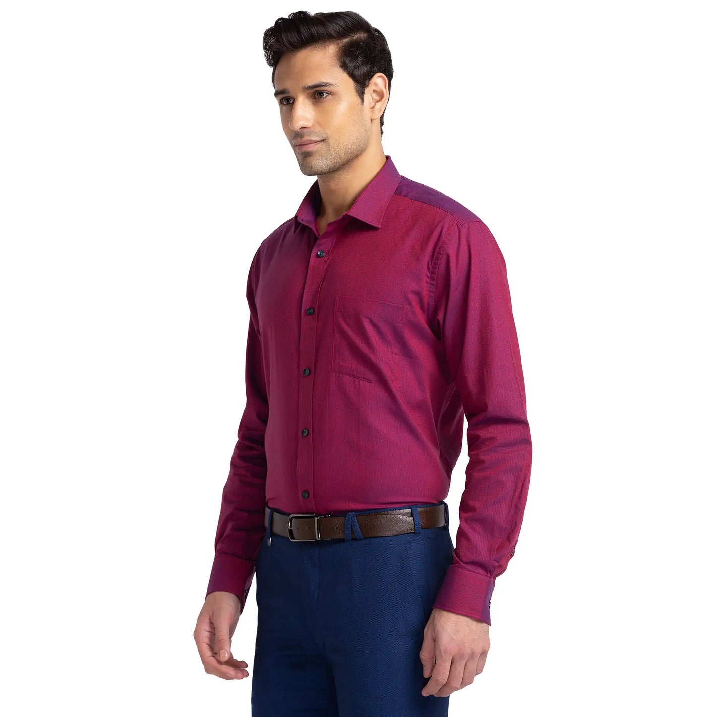 Men Regular Fit Blue Suit